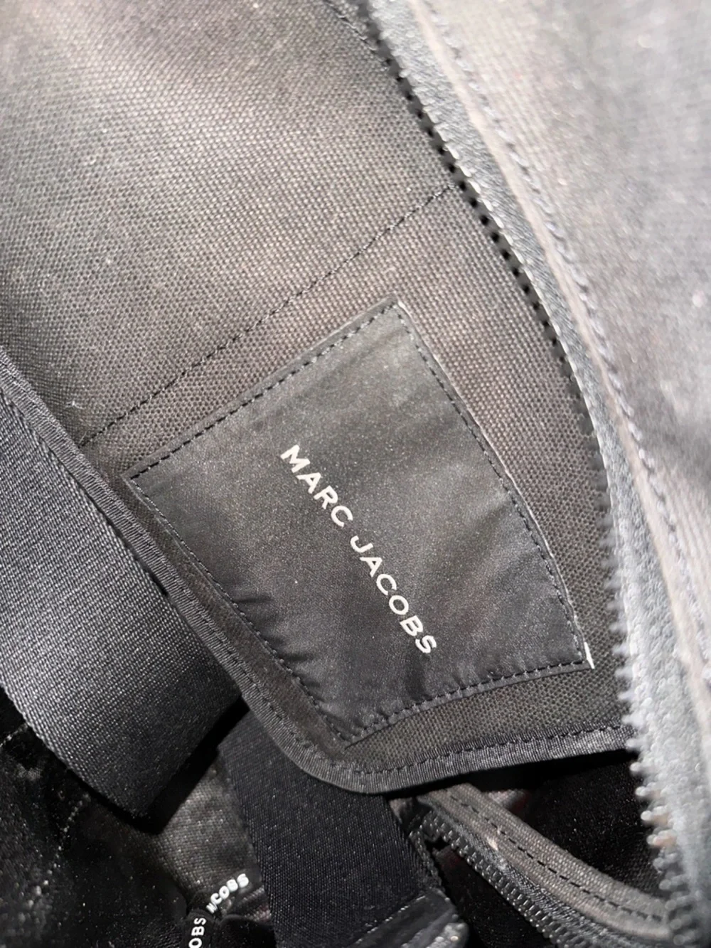Marc Jacobs Black Canvas Duffel Tote Bag with White Logo - Picture 5 of 5